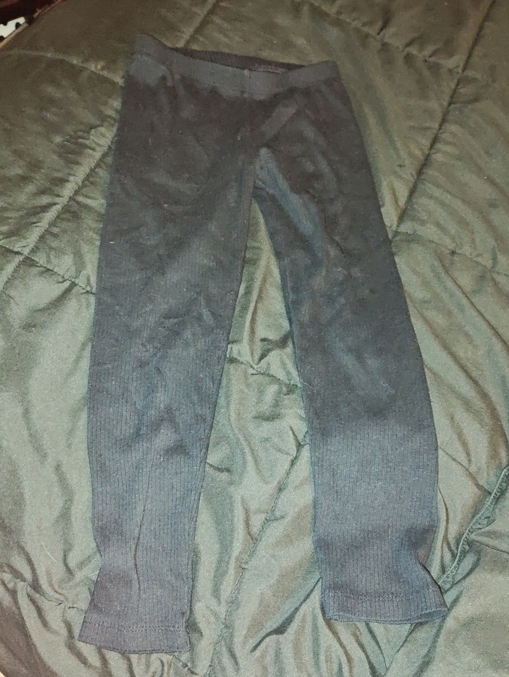 Cat & Jack Black Ribbed Waistband Leggings
